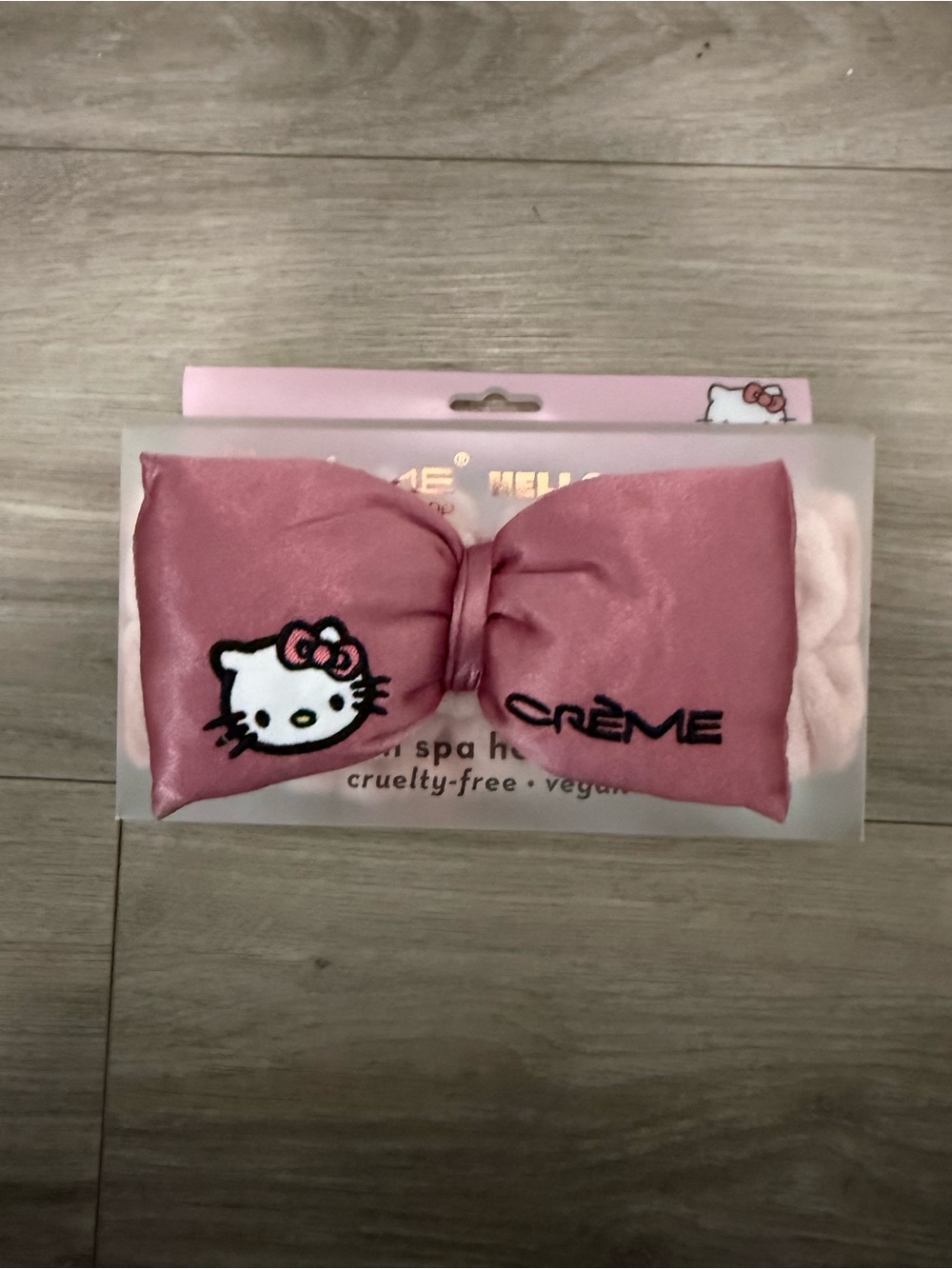 Hello Kitty Pink Satin Bow Spa Headband